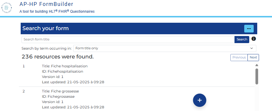FormBuilder connection page